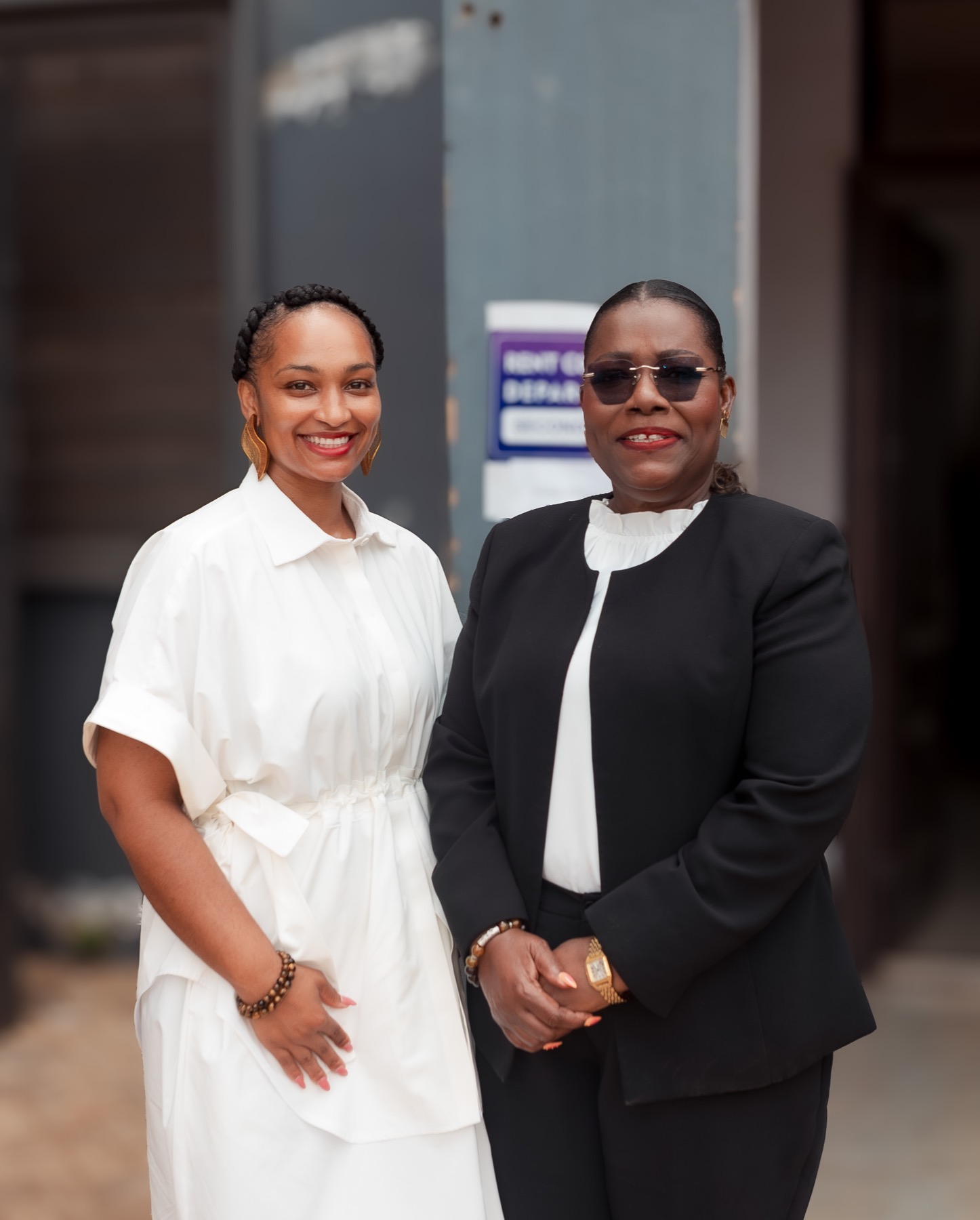 Nana Oye Bampoe Addo with a colleague at a legal engagement