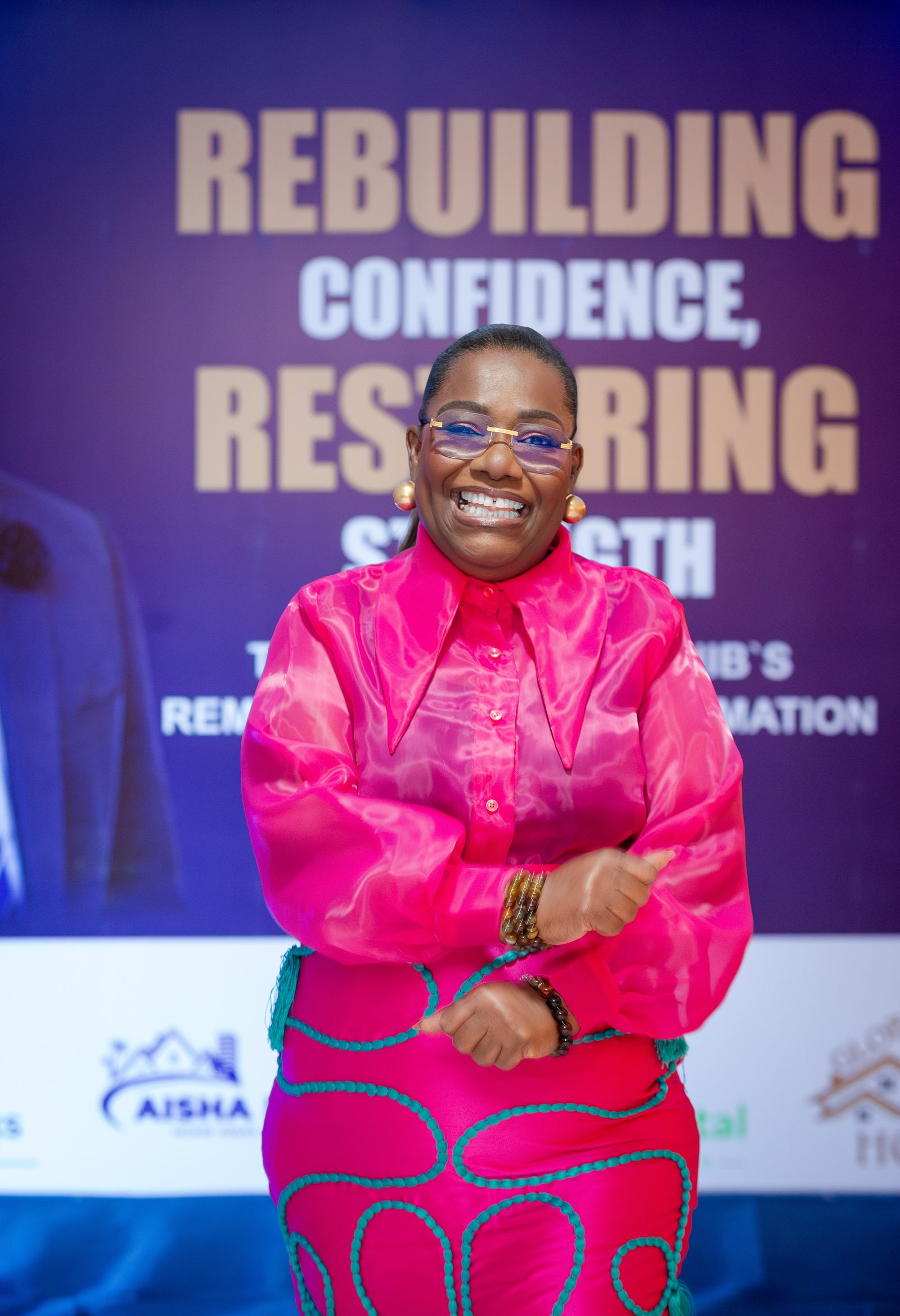 Nana Oye Bampoe Addo at the Rebuilding Confidence, Restoring Strength event